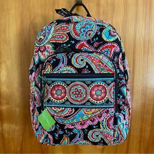 NWT Vera Bradley Parisian Paisley Campus Backpack School Work Travel Multicolor